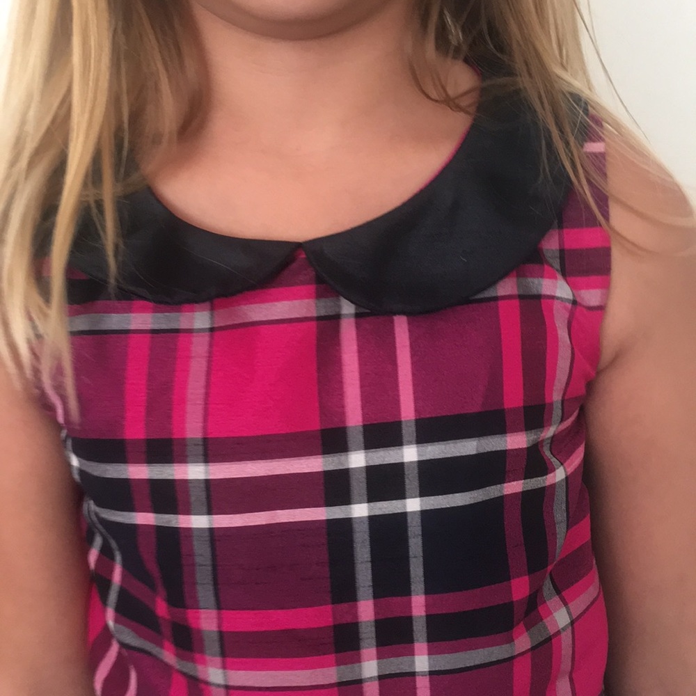 Gymboree girls pink and back plaid dress - Picture 6 of 8